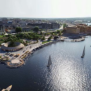 Mjøsfronten, C.F. Møller Architects - Mjøsfronten is now open to all - C.F. Møller. Photo: Plomp
