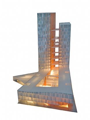 Model - Dansende tårne som vartegn for Holstebro - C.F. Møller. Photo: Arkitektfirmaet C. F. Møller