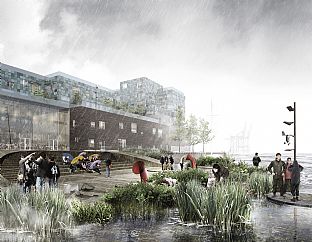 Ner i det blå - C.F. Møller Landscape vinner unikt vatten- och aktivitetsprojekt - C.F. Møller. Photo: C.F. Møller Landscape