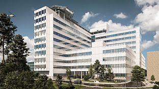 Neues Klinikgebäude für das Klinikum Danderyds Sjukhus - C.F. Møller. Photo: C.F. Møller Architects /Carlstedts Arkitekter