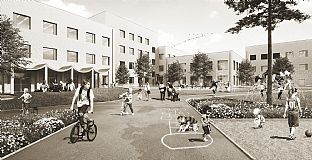 Nu börjar byggandet av Tiundaskolan - C.F. Møller. Photo: C.F. Møller Nu börjar byggandet av Tiundaskolan - C.F. Møller. Photo: C.F. Møller