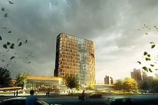 Nyt, markant forskertårn og bypark i hjertet af København - C.F. Møller. Photo: Arkitektfirmaet C. F. Møller/Mir