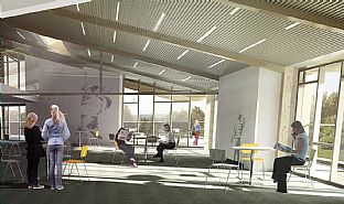 Nytt gemensamt aktivitetscentrum - Första spadtaget till innovativ bostadsomvandling - C.F. Møller. Photo: C.F. Møller