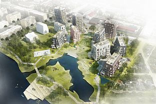 ÖRNSRO TIMBER TOWN – C.F. MØLLER WINS COMPETITION IN ÖREBRO  - C.F. Møller. Photo: C.F. Møller