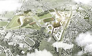 Övergripande plan för framtidens Madla-Revheim - C.F. Møller. Photo: C.F. Møller