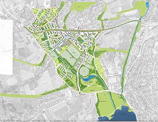 Övergripande plan för framtidens Madla-Revheim - C.F. Møller. Photo: C.F. Møller