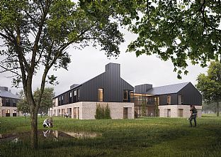 Plejecentret Sjælsø C.F. Møller Architects & skala architecture - C.F. Møller Architects och skala architecture vinner en tävling om modernisering och utbyggnad av Sjælsø vårdcenter i Rudersdal kommun i Danmark. - C.F. Møller. Photo: C.F. Møller Architects