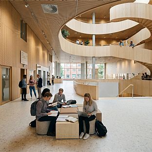 Richtfest für das Universitätsgebäude Amphitrite in Malmö - C.F. Møller. Photo: Förstberg Ling