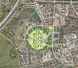 Site plan - Winning design of a new super hospital - C.F. Møller. Photo: Rådgivergruppen USK