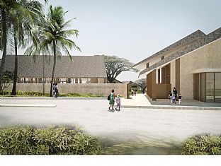 Skolbyggnation på Bali har påbörjats - C.F. Møller. Photo: C.F. Møller