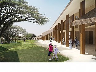 Skolebygg på Bali er påbegynt - C.F. Møller. Photo: C.F. Møller