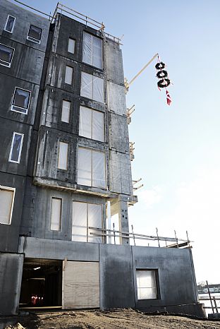Taklagsfest på Norra Hamnpromenaden i Nørresundby - C.F. Møller. Photo: C.F. Møller