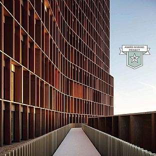 The Maersk Tower awarded for its innovative facade - C.F. Møller. Photo: Adam Mørk