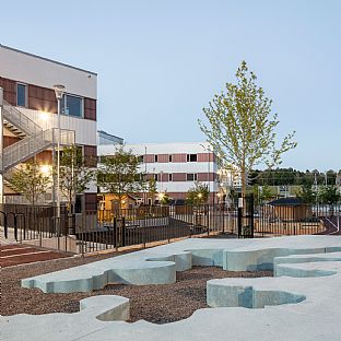 The doors are now opening to Vega School & Activity Centre – a new vibrant meeting place with a creative pulse from morning to evening - C.F. Møller. Photo: Nikolaj Jakobsen