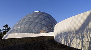 The new hothouse, building site - Når man bygger for planter - C.F. Møller. Photo: Julian Weyer