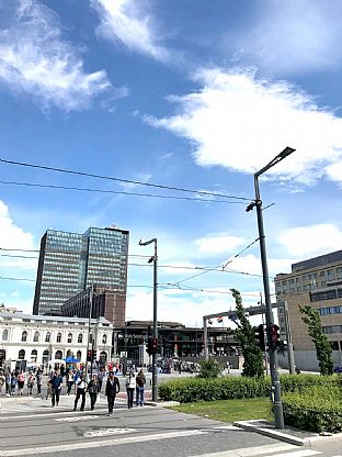 The site located by Jernbanetorget in Oslo - FÖRKVALIFICERADE FÖR NYTT HÖGHUS I CENTRALA OSLO - C.F. Møller. Photo: Reiulf Ramstad Arkitekter 