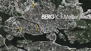 The three competition sites in Stockholm - Konkurranse om Stockholms nye landemerke - C.F. Møller