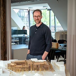 Thue Borgen Hasløv, partner & architect, C.F. Møller Architects - C.F. Møller Architects Celebrates the Completion of WoodHub—Denmark’s Largest Timber Office Building - C.F. Møller. Photo: C.F. Møller Architects / Peter Sikker Rasmussen