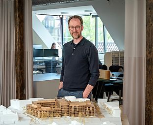 Thue Borgen Hasløv, partner & architect, C.F. Møller Architects - Q&A: Thue Borgen Hasløv om WoodHub - C.F. Møller. Photo: Peter Sikker Rasmussen