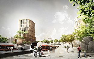 Transformationsplan för VESTBY CENTRUM - C.F. Møller. Photo: C.F. Møller & JaJa