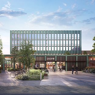 UNICEF Campus 4 - C.F. Møller Architects to Realise Worlds Largest UNICEF Central Warehouse in Nordhavn - C.F. Møller. Photo: PLH/NIRAS/SLETH/Frost Larsen