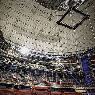 Under Construction. Avicii Arena, C.F. Møller Architects, HOK, sbp - Avicii Arena Reopens Following Extensive Renovation and Modernisation - C.F. Møller. Photo: C.F. Møller Architects / Mårten Lindquist