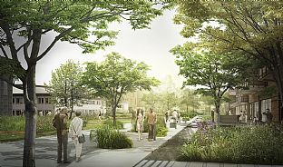 Urban Transformation Plan for Vestby - C.F. Møller. Photo: C.F. Møller & JaJa