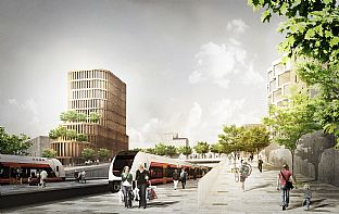 Urban Transformation Plan for Vestby - C.F. Møller. Photo: C.F. Møller & JaJa