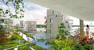 Utsikt från balkongen - Pir-huset - C.F. Møller