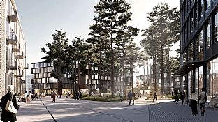 Världens första promenadvänliga anslutning mellan flygplats, stad och natur - C.F. Møller. Photo: C.F. Møller Architects