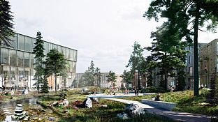 Världens första promenadvänliga anslutning mellan flygplats, stad och natur - C.F. Møller. Photo: C.F. Møller Architects