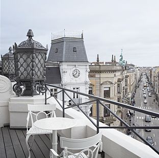 View from balcony - Hotel dAngleterre reopens - C.F. Møller. Photo: Heidi Lerkenfeldt