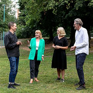 Viktor Ahnfeldt, Maibritt Dammann, Vendela Martinac och Klavs Hyttel. - C.F. Møller Architects stärker upp vårdteamet i Sverige med topprekrytering  - C.F. Møller. Photo: Nikolaj Jakobsen