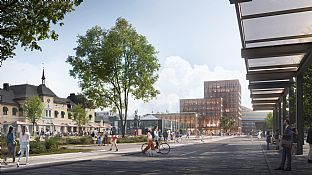 Vision für Hauptbahnhof Uppsala vorgestellt - C.F. Møller. Photo: PLACES
