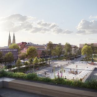 Vision für Hauptbahnhof Uppsala vorgestellt - C.F. Møller. Photo: PLACES