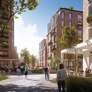 Vision für ein neues begrüntes Stadtviertel veröffentlicht - C.F. Møller. Photo: Erik Nord Arkitekter