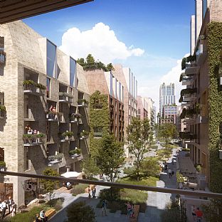 Vision für ein neues begrüntes Stadtviertel veröffentlicht - C.F. Møller. Photo: Erik Nord Arkitekter