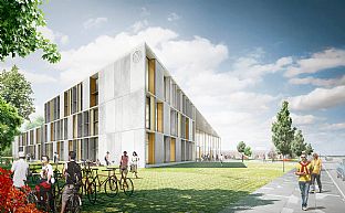 Winning design for Herningsholm Vocational School - C.F. Møller. Photo: C.F. Møller