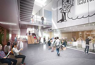 Winning design for Herningsholm Vocational School - C.F. Møller. Photo: C.F. Møller