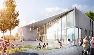 Winning design for Herningsholm Vocational School - C.F. Møller. Photo: C.F. Møller