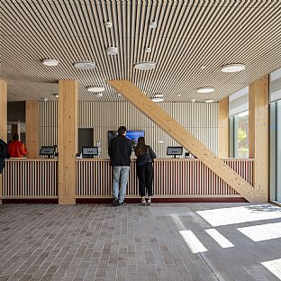 WoodHub, C.F. Møller Architects, Artelia, NCC - WoodHub Wins Climate Award - C.F. Møller. Photo: C.F. Møller Architects / Peter Sikker Rasmussen