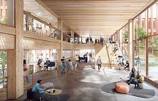 WoodHub, C.F. Møller Architects - WoodHub, Statsligt kontorknudepunkt - C.F. Møller. Photo: Aesthetica Studio