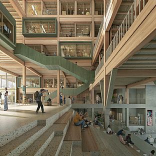 vgs Harstad - Wins competition for a school in Norway with a proposal that transcends being just a school - C.F. Møller. Photo: Aesthetica Studio