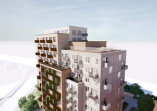  Brokvarteret, Boligtårn A. C.F. Møller. Photo: C.F. Møller Architects