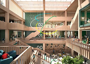  Open School in Waldau, Kassel. C.F. Møller. Photo: C.F. Møller Architects / Nordland Arkitekter Arkitekter
