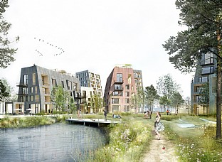  Örnsro Timber Town in Örebro. C.F. Møller