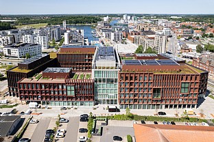  WoodHub, Statsligt kontorknudepunkt i Odense. C.F. Møller. Photo: Scanglas